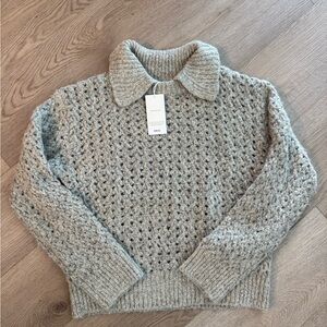 NWT Wool Gray Knit Sweater